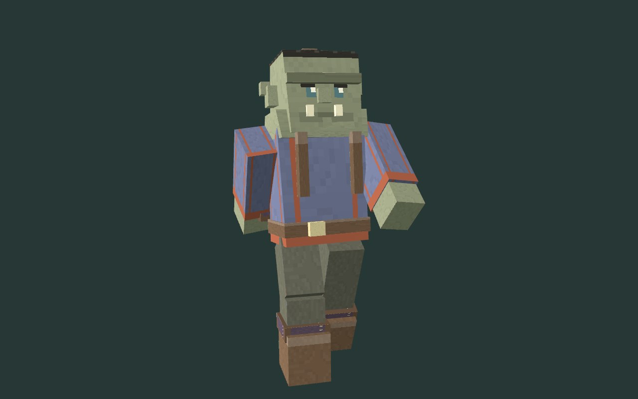 An orc in the wanderer outfit