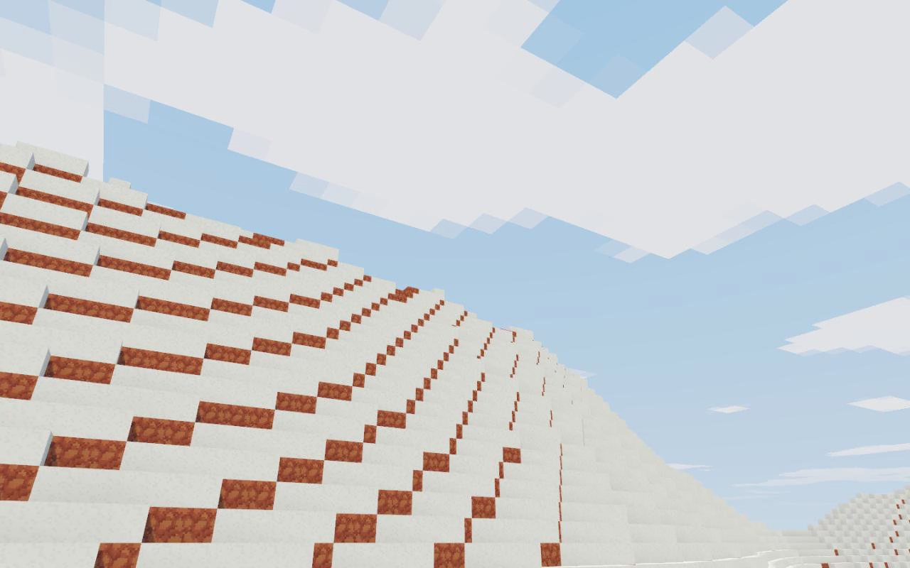 Terraced snow cut by the wind.
